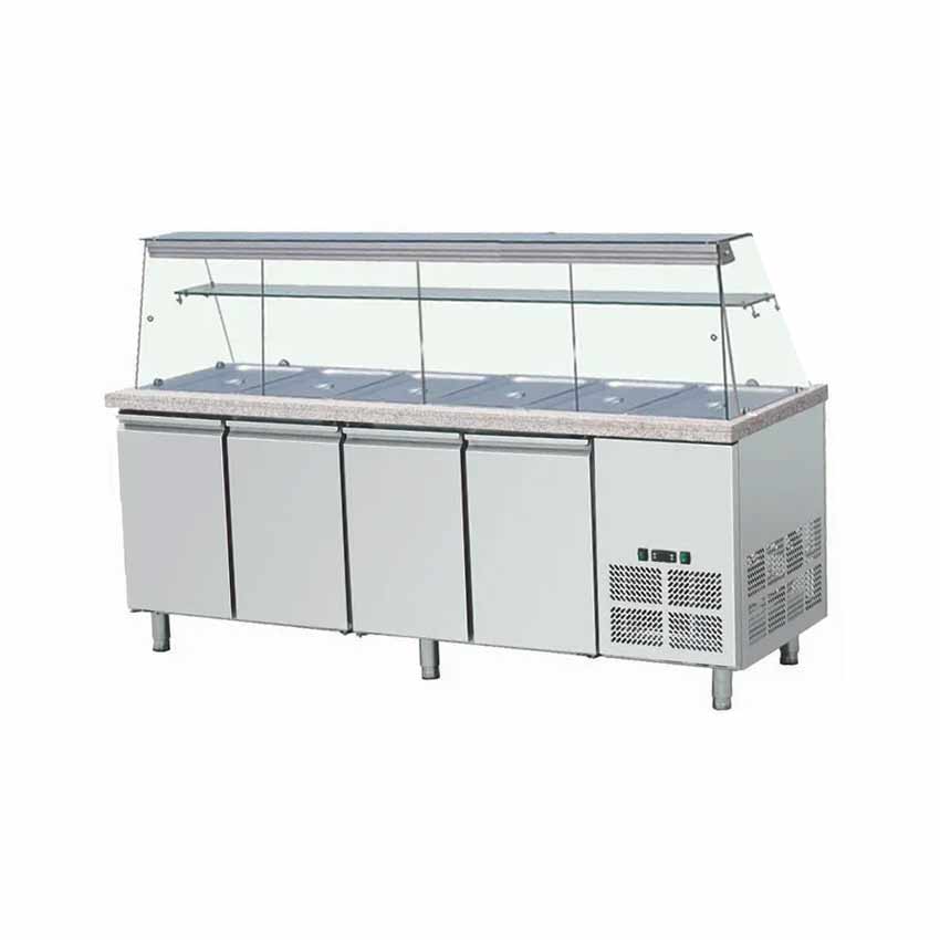 Salattheke mit Aufsatzvitrine 228 cm THSAI228 Gastronics - CPGASTRO